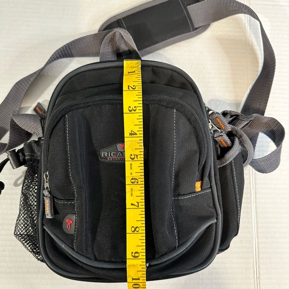 Ricardo Beverly Hills Crossbody Shoulder Black Bag Compartments Pre-owned - Picture 12 of 14